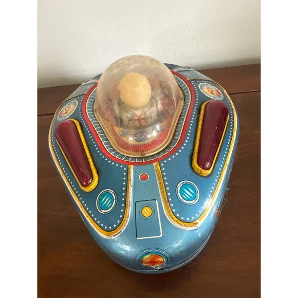 Vintage Tin Toy Spaceship X-07 Modern Toys Surveillant 1950's Toy Japan